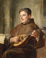 Monk Playing Music