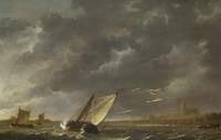 The Maas in Dordrecht in a Storm