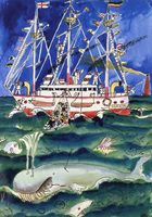 Picture Book for 'Muggeli' 03 (Fishing Boat with Whale)