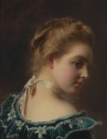 Young Beauty in a Green Dress