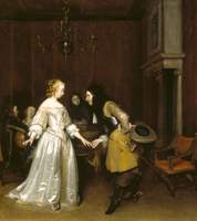 An Officer Making his Bow to a Courtesan