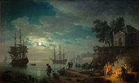 Night, a Port in Moonlight