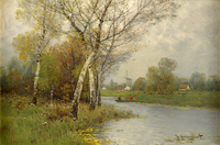 Summer Landscape with Fishermen