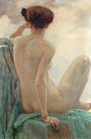 Sitting Nude From The Back