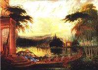 A Romantic Landscape with the Arrival of the Queen of Sheba