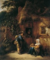 Traveller at a Cottage Door