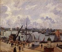 L’avant-port du Havre – matin, soleil; Marée montant