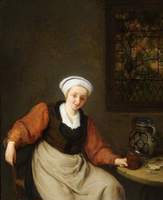 A Woman Drinking