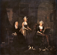 Three Ladies in a Grand Interior