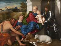 Virgin and Child with Saints John the Baptist, Mary Magdalene and George (?)