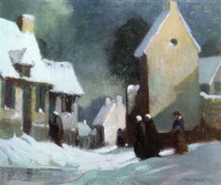 French Village at Night