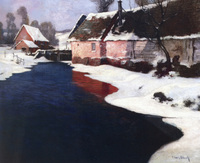 Factory by River, Winter*