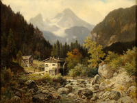 Watermill in the mountains