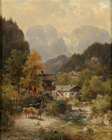 Alpine Landscape with Watermill