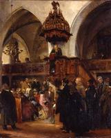Preaching at the Altar of the Kloster Church in Berlin