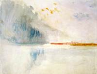 Storm cloud over a river