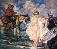 Bather in the North Sea
