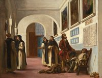 Christopher Columbus and His Son at La Rabida