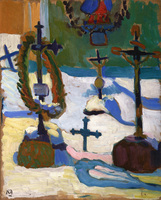 Crosses in the Graveyard of Kochel