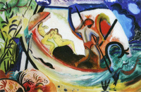 Three Girls in a Barque