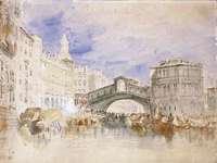 Venice, The Rialto Bridge from the North