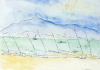 Sailboats on the Beach