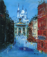 Rue Lepic and a View of Sacre-Coeur, Montmartre