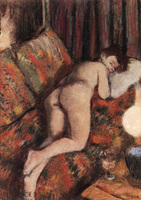 Female Nude Stretched Out on a Couch
