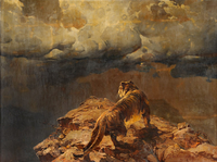 Tiger in the Caucasus Mountains