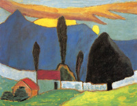 Landscape with White Wall