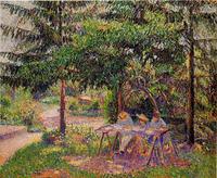 Children in a Garden at Eragny