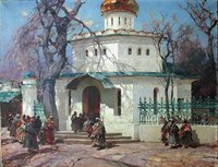 Pilgrims by the Church