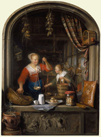 The Grocer's Shop: A Woman Selling Grapes