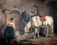 Italians Gossip at a Fountain