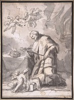 Saint John Nepomucen Venerating a Crucifix