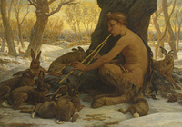 Marsyas enchanting young hares