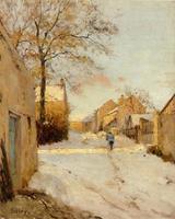 A Village Street in Winter,