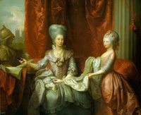 Queen Charlotte (1744-1818) with Charlotte, Princess Royal (1766-1828)