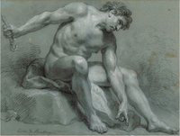 Seated Male Nude