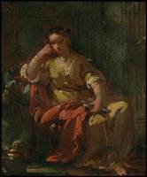 Seated Young Girl with a Bird in her Hand