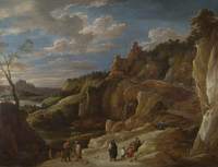 A Gipsy Fortune Teller in a Hilly Landscape