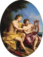Apollo Teaching Hyacinth to Play Lyra