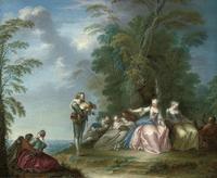 Figures at Rest on a Wooded Summit