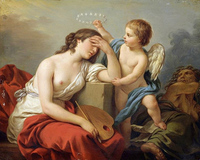 Love Consoling Painting from the Critics of her Enemies