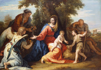 The Holy Family with Saint Elizabeth, Saint John the Baptist and an Angel