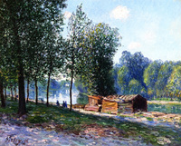 Cabins by the River Loing, Morning
