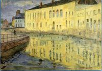 Pale Buildings Reflected in the Canal