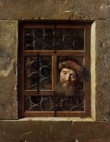 Old Man Looking through a Window