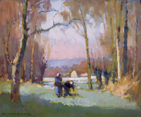 Gathering Twigs in Winter