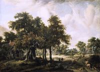 Wooded Landscape with Cottages